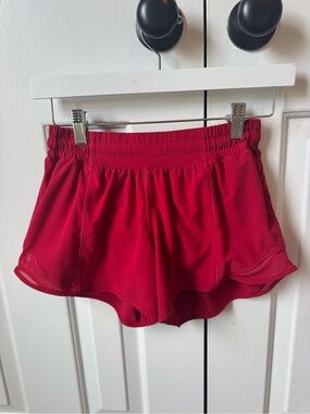 Red lululemon Hotty Hot Women's Athletic Shorts